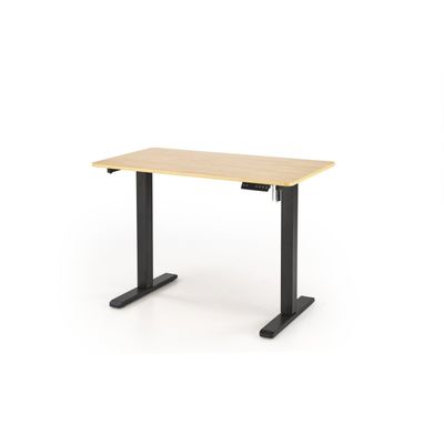 B53 skrivebord med justerbar højde, gylden eg / Sort
