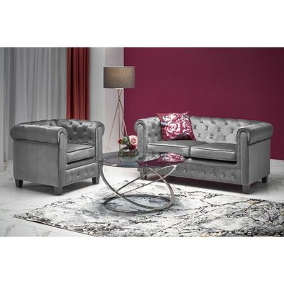 ERIKSEN lænestol Grå / Sort