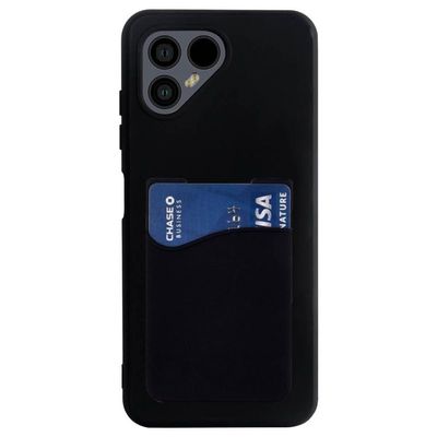 Silikone cover med kortholder til Fairphone 5 - Sort