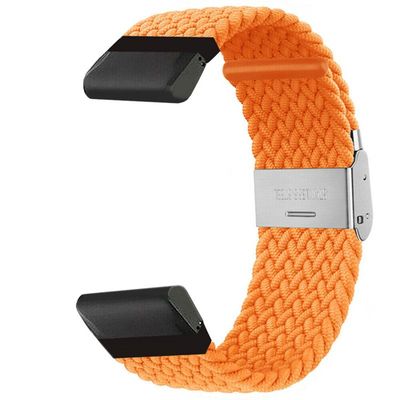 Flettet klokkereim til Garmin Fenix 6X Pro - Orange