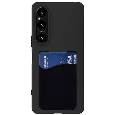 Silikone cover med kortholder til Sony Xperia 1 VI - Sort
