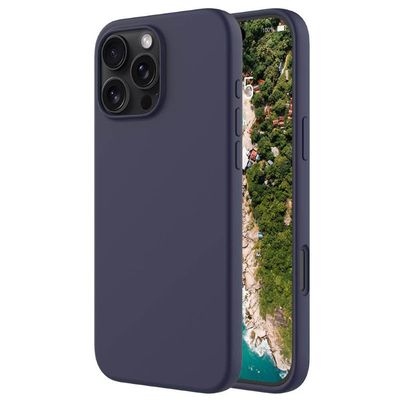 Liquid silikon deksel til Apple iPhone 16 Pro Max - Midnight Blu