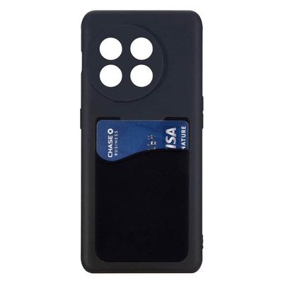 Silikone cover med kortholder til OnePlus 13R - Sort