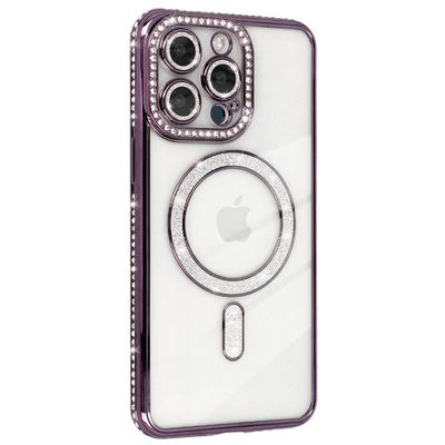 Diamond bling MagSafe deksel til Apple iPhone 14 Pro Max - Purpl
