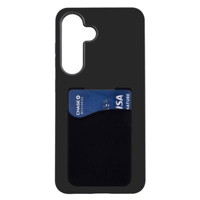 Silikone cover med kortholder til Samsung Galaxy S25 FE - Sort