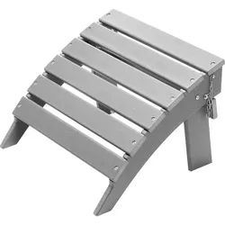 VEVOR Fußstütze Adirondack Ottoman 430x480x330mm HDPE Gartenstuhl Faltbar Grau