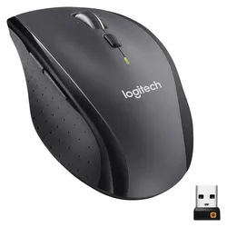 Logitech 7 Tasten Maus M705, Marathon, Wireless, grau Maus schwarz