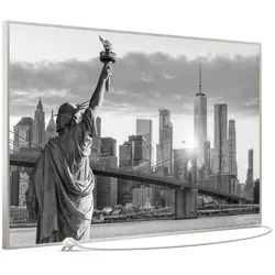 STEINFELD Heizsysteme Infrarotheizung Bild 900W, 120x74cm, Made in Germany, 7J Garantie, mit Thermostat, viele Motive silberfarben