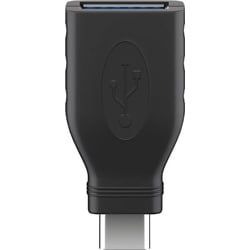 Goobay USB-CTM USB A OTG Super Speed Adapter für den Anschluss von Ladekabeln 3.0, schwarz - USB-CTM-Stecker > USB 3.0-Buchse (Typ A)