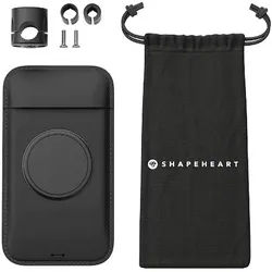 Shapeheart Motorrad Bundle Magnetische Smartphone Halterung für Rückspiegel, schwarz, Größe M für Männer