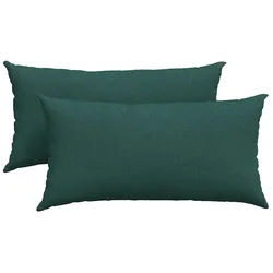 vidaXL Sitzauflage Sofakissen 2 pcs Dunkelgrün 80 x 40 cm Stoff, (2 St) grün