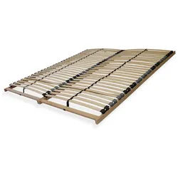 Lattenrost 28 Leisten, 7-Zonen Lattenrahmen starr, Selbstmontage, Beco, Lattenrost 180x200 (bestehend aus 2x Lattenrost 90x200), Lattenrost 80x200 90x200 100x200 120x200 140x200 160x200 180x200 180 cm x 200 cm x 8 cm