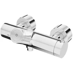 Schell Vitus Brause-Thermostat 002170699 CVD, mit Magnetventil 6 V, Mischwasser, verchromt