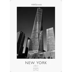 Wandkalender New York schwarz-weiss Kalender 2027 - Wandkalender, Fotokalender...