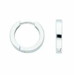 Adelia ́s Paar Creolen Damen 925 Silber Ohrringe Creolen Ø 15,2 mm, Silberschmuck für Damen silberfarben