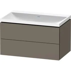 Duravit L-Cube c-shaped Set wandhängend Flanell Grau Seidenmatt 800x480x480 mm - LC6951N90900000 LC6951N90900000