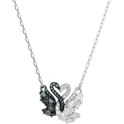 Swarovski Kette mit Anhänger Schmuck Geschenk Swan Anhänger Schwan, mit Swarovski® Zirkonia (synth) schwarz