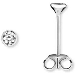 ONE ELEMENT Paar Ohrhänger Zirkonia Zarge Ohrringe Ohrstecker aus 925 Silber, Sorgfältig verarbeitet – langlebig & angenehm im Alltag silberfarben
