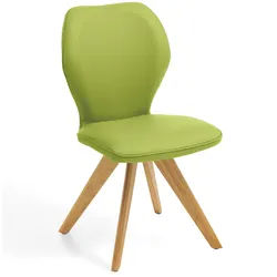 Niehoff Sitzmöbel Colorado Trend-Line Design-Stuhl Eichengestell - Leder - 180° drehbar