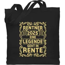 Shirtracer Umhängetasche Rentner 2025 Eine Legende geht in Rente I Ruhestand Geschenk Rente, Rentner Rente schwarz