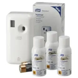 Tork Elevation Duftspender Starter Pack, A1, Duftspender & Duftpatronen, 1 Set = 1 Spender und 3 Duftdosen