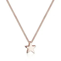 Elli Kette mit Anhänger Stern Schlicht Basic 925 Silber, Sterne silberfarben