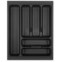 SO-TECH® Besteckeinsatz ORGA-BOX VIII Besteckeinsatz Lavagrau perlstruktur, 361 x 480 mm im 45er Schrank grau 36.1 cm x 48 cm