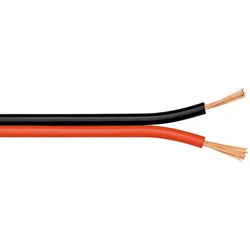 Goobay Lautsprecherkabel rot;schwarz CU - 100 m Spule, Querschnitt 2 x 0,35 mm2