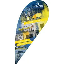 BAMATO Beach Flag " Tropenform" mit hochwertigem Direktdruck (Motiv 3)