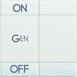 BTicino N4911M2AFN LivingLight Symbolwippe 2M ON-OFF-GEN Weiß