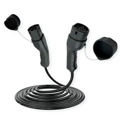 ROLINE E-Auto Ladekabel Typ2, 3-phasig, 480VAC (3P+N+E), 32 A, 22 kW, 7,5 m