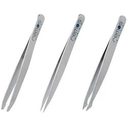 Remos Pinzetten Set Edelstahl, 3-teilig, satin 3 St