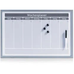Zeller Present Memoboard , Grau, Weiß , Metall , 59x40x1.5 cm , Büromöbel, Bürobedarf, Sonstiger Bürobedarf