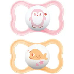 MAM Air 6+ months Schnuller Pink/ Orange 2 St.