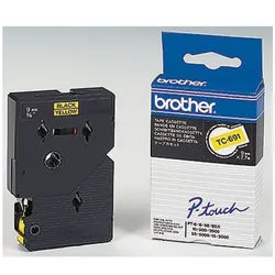 Brother Druckerband P-touch TC 691 yellow/black (9 mm)