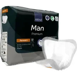 ABENA® Man Premium Formula 2 Inkontinenzhosen, grau, Superweiche Einweghosen mit Fixierstreifen, 1 Karton = 12 Packungen à 15 Stück