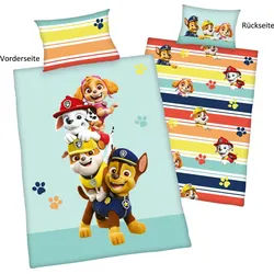 PAW PATROL Babybettwäsche Paw Patrol, Flanell, mit liebevollem Motiv bunt|grün