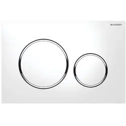 Betätigungsplatte SIGMA20 weiß/ glanz-chrom, 2-Mengen-Spülung - 115882KJ1
