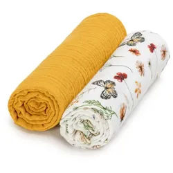 T-Tomi Musselin windeln Mustard meadow 2 St