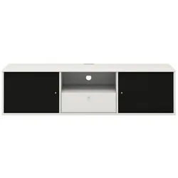 Hammel Furniture TV-Board Mistral Fernsehschrank, Medienmöbel, Hängend, Türen mit Akustikstoff, Schublade, Lowboard, B: 161,5 cm weiß