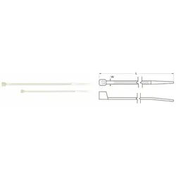 Bihr Nylon Halsketten 2,5x100mm weiß 100 Stück, weiss