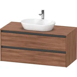 Duravit Ketho.2 Konsolenwaschtischunterbau wandhängend Nussbaum Matt 1200x550x568 mm - K248970797900 K24897079790000