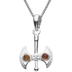 OSTSEE-SCHMUCK Kette mit Anhänger Ostsee-Schmuck Kette mit Anhänger Doppelaxt (2-tlg) silberfarben 42 cm