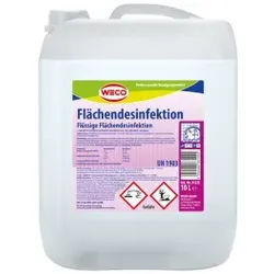 Weco Flächendesinfektion Konzentrat, Desinfektionsreiniger, Eignet sich gegen eine Vielzahl an verschiedenen Viren und Bakterien, 10 Liter - Kanister