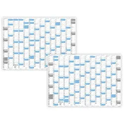 LYSCO Wandkalender XL Wandplaner DIN A0 2026 + 2027 Kalender extra große Tageskästchen, Format 594 x 841 mm mit 14 Monate - von Dezember Vorjahr bis Januar Folgejahr, (Kalender werden gerollt geliefert) blau