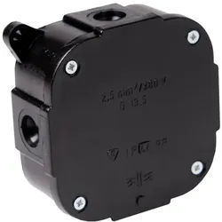 Abzweigkasten Aufputz-Feuchtraum 074-05 Verbindungsdose ohne Klemmen Abzweigdose schwarz 88x88x40 mm Viplast 3955