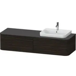 Duravit Waschtischunterschrank o. ES Happy D.2 Plus 35,4x160cm, 2 Ausz., BP r, Nussb geb.