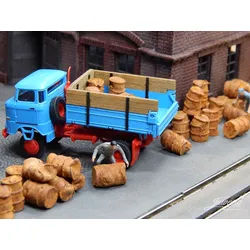 Juweela Mikora E.K. Modelleisenbahn-Baustelle Juweela 28162 H0 alte Fässer rostig Echtrost, 80g 1:87
