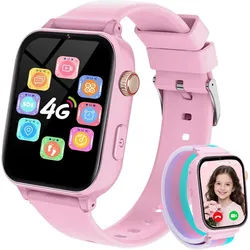 PTHTECHUS Smartwatch (5,1 cm, sim-karte), Kinder Smartwatch mit rosa