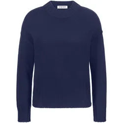 Rundhals-Pullover aus Schurwolle und Kaschmir Peter Hahn blau